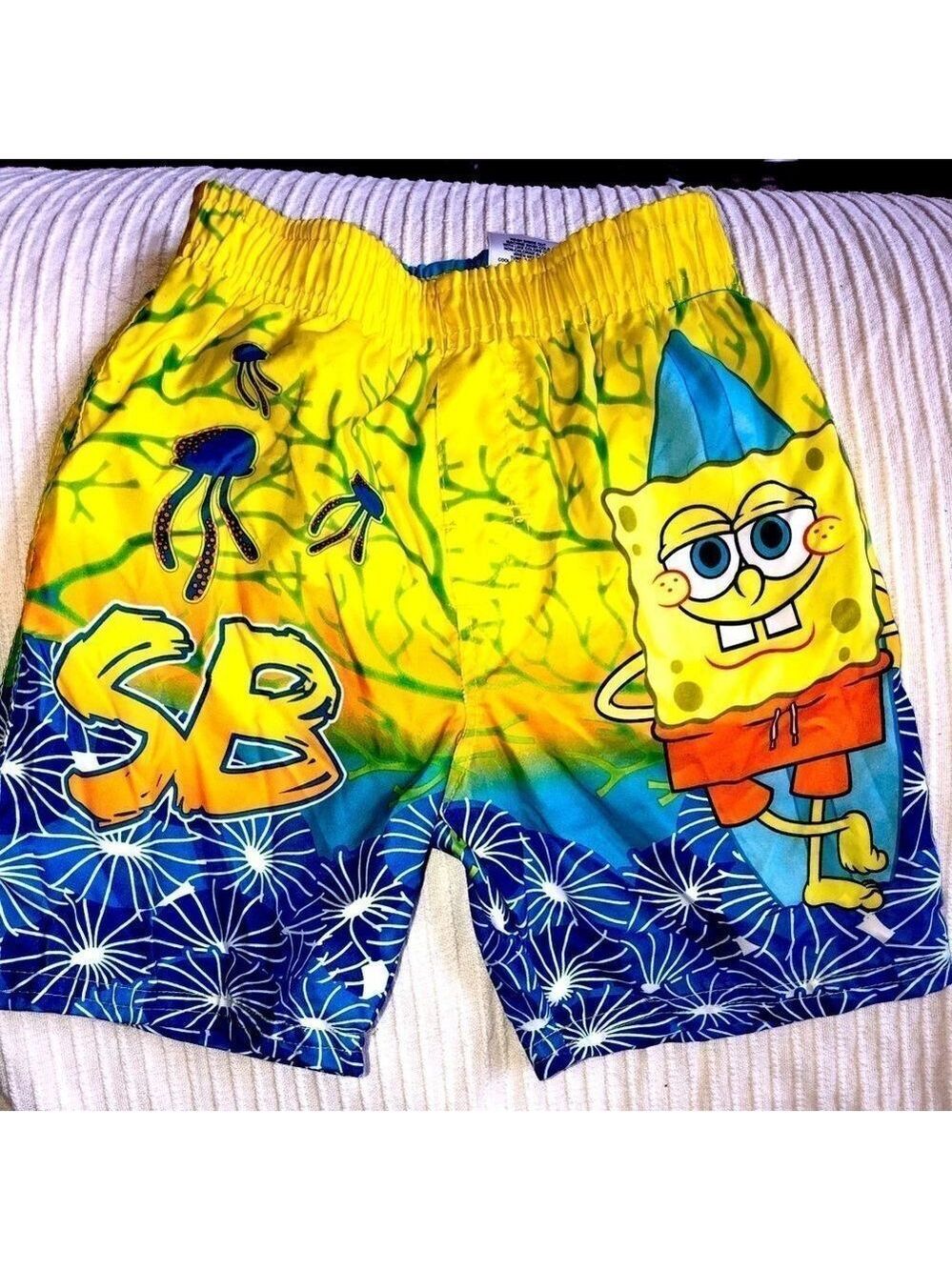 𝅺nwot Boys 24M Nickelodeon Sponge Bob Swim Shorts